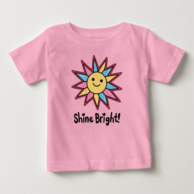 Shine Bright: Ein farbenprächtiges Sonnendesign Baby T-shirt (Vorderseite)