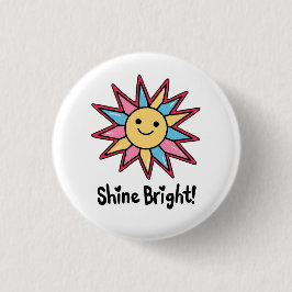 Shine Bright: Ein farbenprächtiges Sonnendesign Button