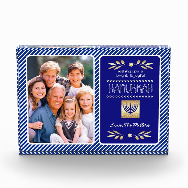 Shine & Bright Hanukkah Custom Fotoblock (Vorderseite)