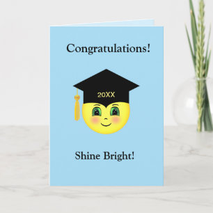 Shine Bright Happy Face Graduation Card Karte