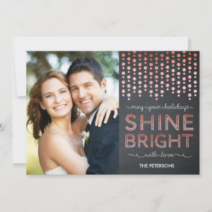 Shine Bright Holiday Foto Cards - Rot Feiertagskarte