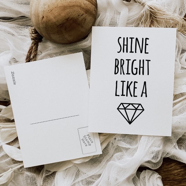 Shine Bright like a Diamond Postcard Postkarte (Von Creator hochgeladen)