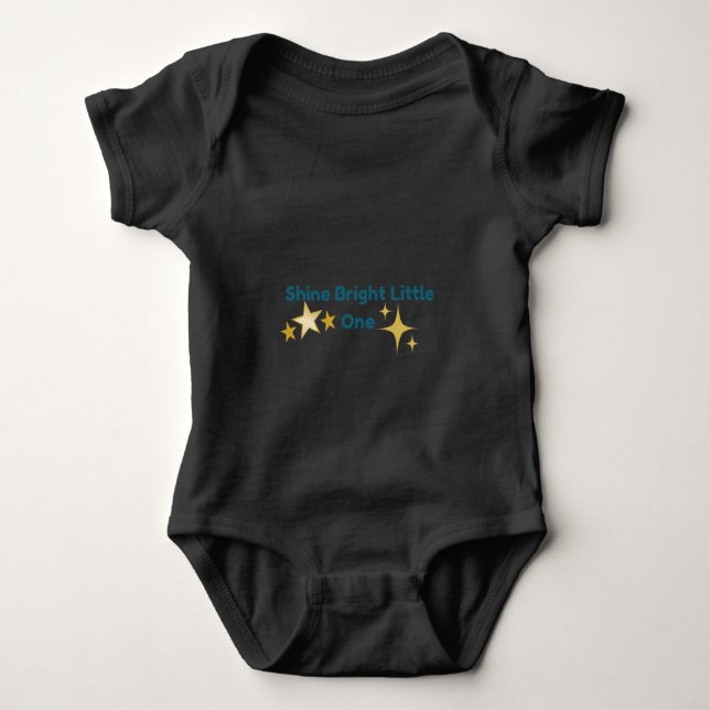 Shine Bright Little One Baby Bodysuit Strampler (Vorderseite)