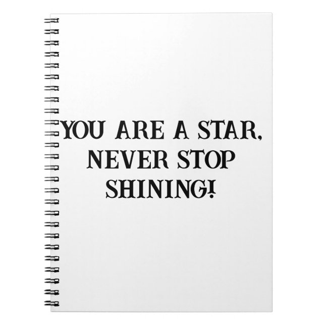 Shine Bright Motivierend Kids Notebook Notizblock (Vorderseite)