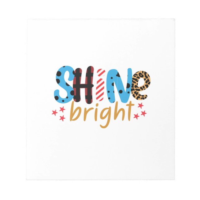  | Shine Bright Notizblock (Vorderseite)