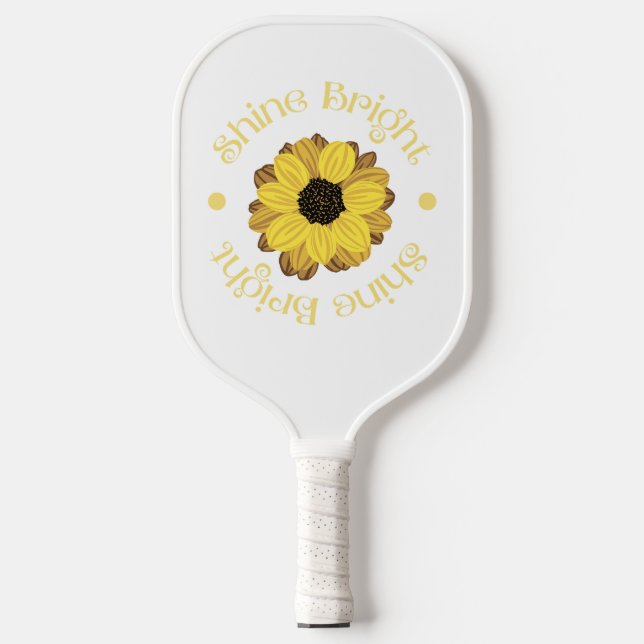 Shine Bright Yellow Sunflower Pickleball Schläger (Vorderseite)