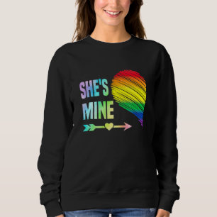 Shine Couple Heart Pride Lgbt Lesbian Gay Matc Sweatshirt
