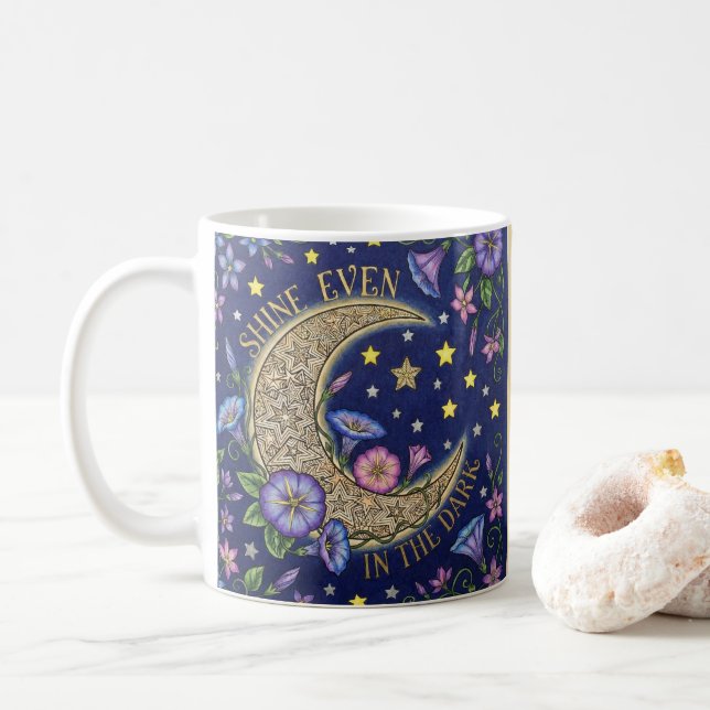 Shine Even In The Dark Coffee Mug Kaffeetasse (Mit Donut)