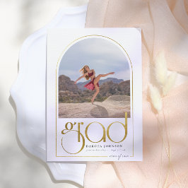 Shine | Goldbogen und Typografie 2 Foto Abschluss Einladung