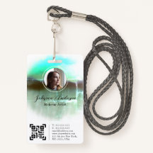 Shine Green Watercolor Abstraktes Script-Foto-Logo