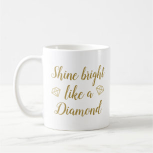 Shine hell wie ein Diamantschmuckdesigner Gold Kaffeetasse