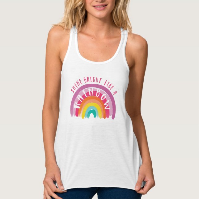 Shine Hell wie ein Rainbow Gay Pride LGBTQ Tank Top (Vorderseite)