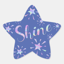 Shine Inspiration Zitat mit Regenbogentext