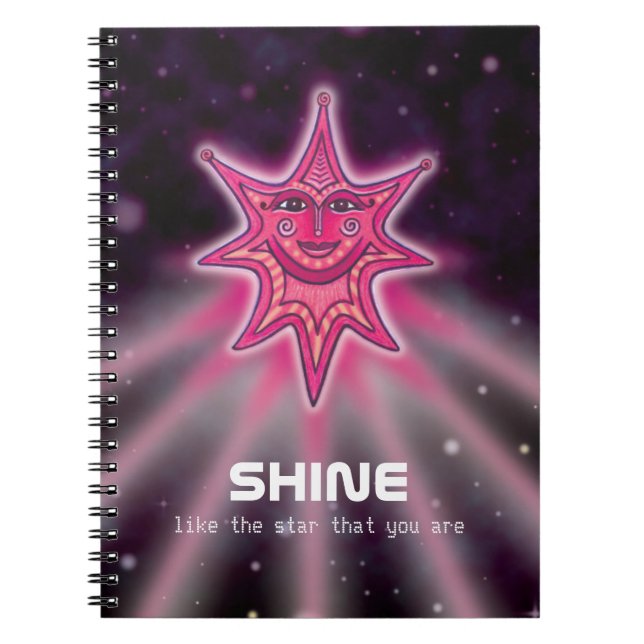Shine like a star Notebook Notizblock (Vorderseite)