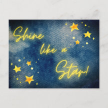 Shine like Star Inspiration Wasserfarbe Blu