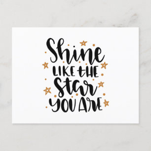 Shine like the Star Sie sind Postkarte