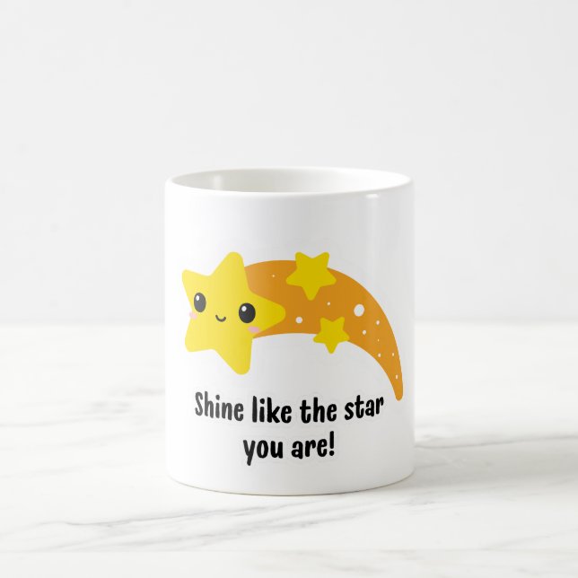 Shine like the star you are! Niedlich-Star-Tasse Kaffeetasse (Mittel)