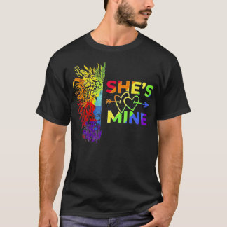 Shine Mine Im Hers LGBT Lion Couple Lover LGBT Pri T-Shirt