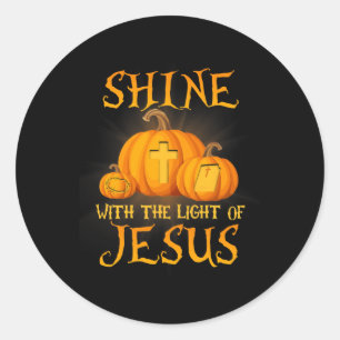 Shine mit dem Licht Jesu Christlichen Halloween Runder Aufkleber