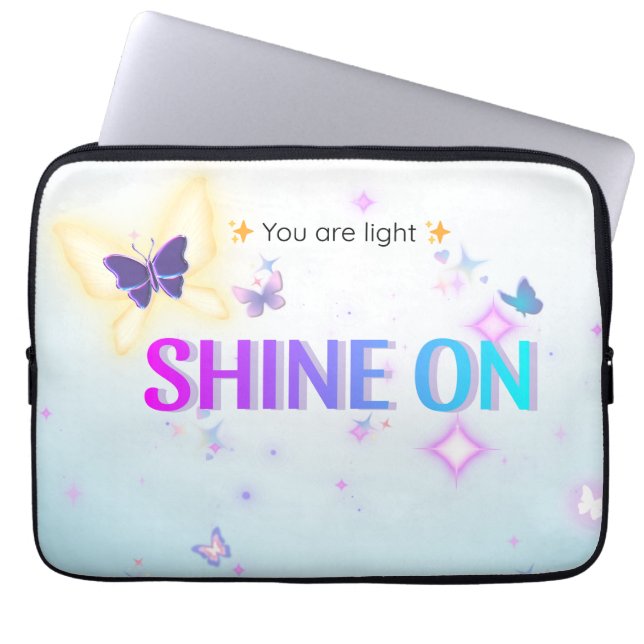 ✨ Shine on 13" Pastel Laptop Case - Sie sind leich (Vorderseite)
