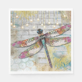 Shine on Dragonfly Napkin Serviette