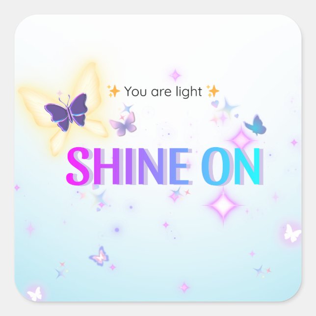✨ Shine on Envelope Sticker - Mini Motivierend Gi (Vorderseite)