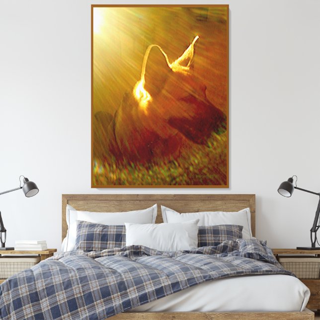 Shine on Me German Shepherd #1 Leinwanddruck (Insitu (Schlafzimmer))