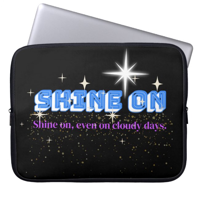 SHINE ON - Night Glow Star Edition 15" Laptopschutzhülle (Vorderseite)