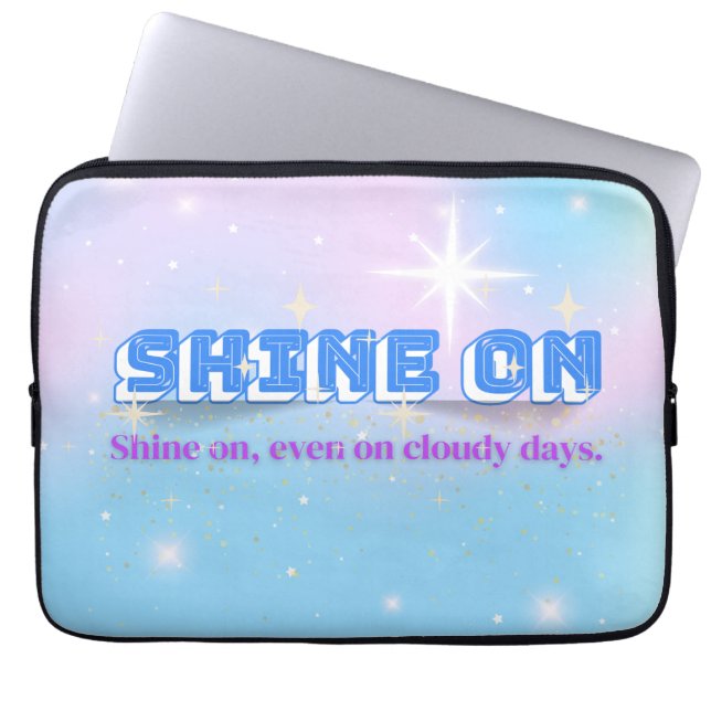 SHINE ON - Soft Rainbow Star Edition 13" Laptopschutzhülle (Vorderseite)