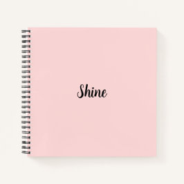 Shine Pink Modern Minimalist Design Notizbuch