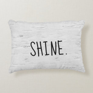 SHINE Text auf Birch Tree Akzent Pillow Dekokissen