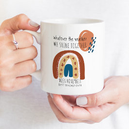 Shine Together Rainbow Doodle Bester Lehrer jemals Kaffeetasse