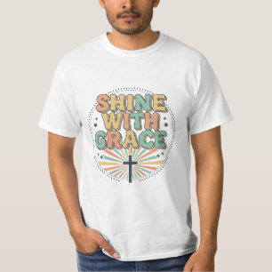 "Shine With Grace" Retro-Christen-T-Shirt T-Shirt