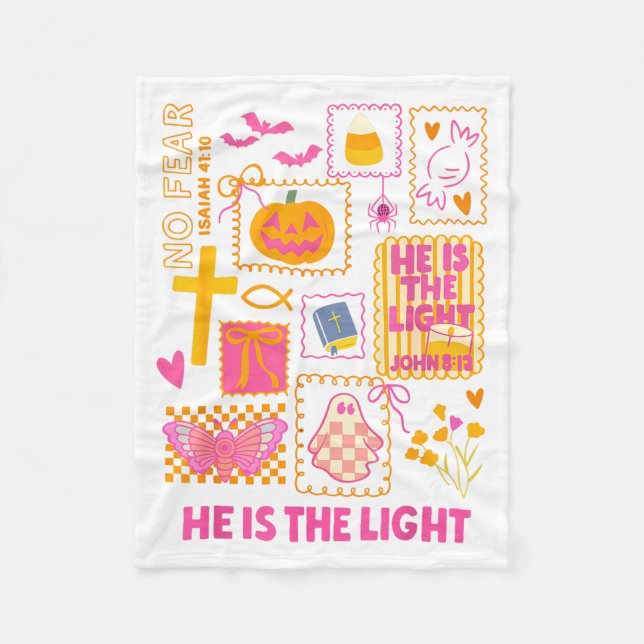 Shine With The Light Of Jesus Christian Halloween  Fleecedecke (Vorderseite)