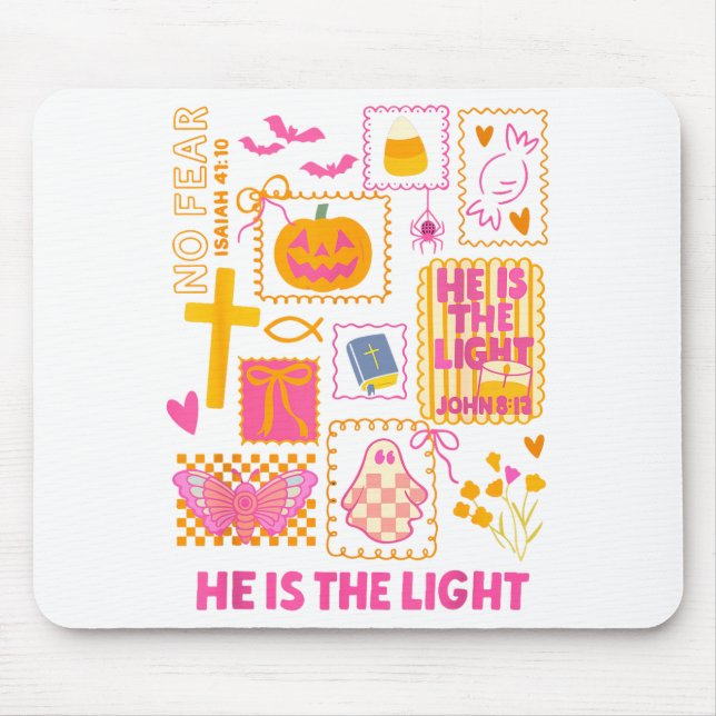 Shine With The Light Of Jesus Christian Halloween  Mousepad (Vorne)
