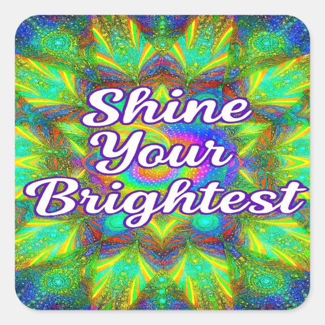 Shine Your Brightest –Kaleidoscope Sticker (Vorderseite)