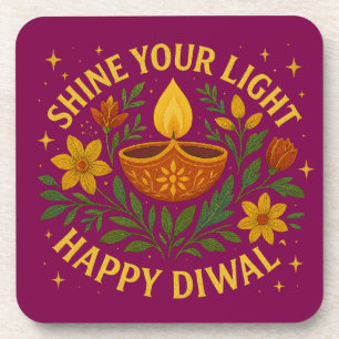 Shine your light - Happy Diwali Untersetzer Set (6