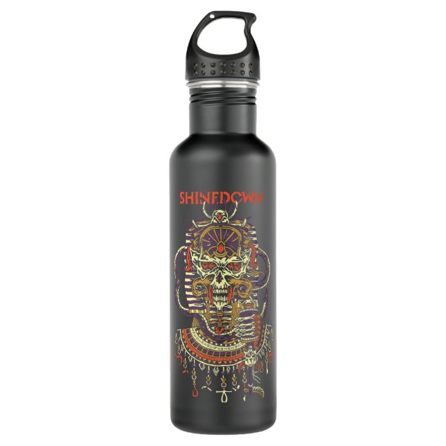 Shinedown Planet Null Skull Edelstahlflasche (Vorderseite)