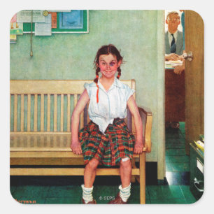 Shiner oder außerhalb des Hauptbüros Quadratischer Aufkleber