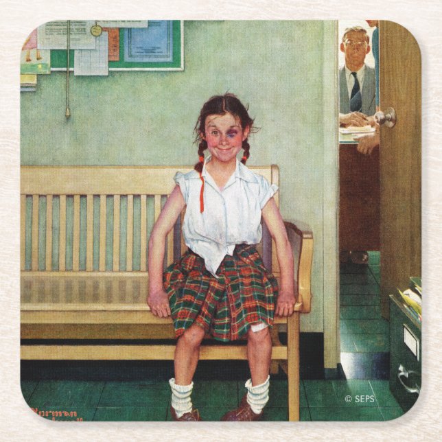 Shiner oder außerhalb des Hauptbüros Rechteckiger Pappuntersetzer (Vorderseite)