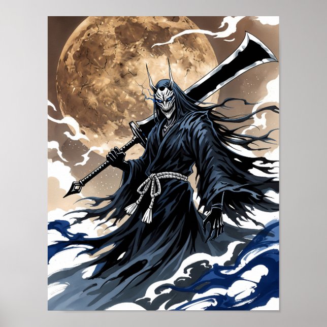 Shinigami Sumi-e Art Poster (Vorne)