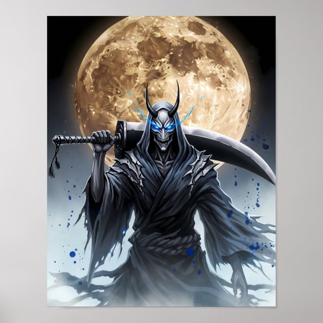 Shinigami Sumi-e Art Poster (Vorne)