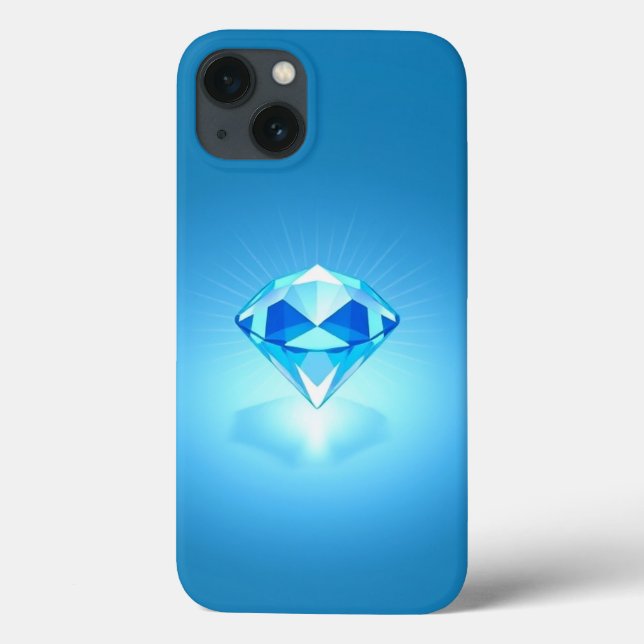 Shining Blue Diamond Mobile Case-Mate iPhone Hülle (Rückseite)