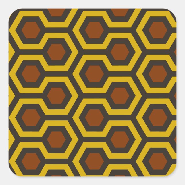 Shining Brown Quadratischer Aufkleber (Vorderseite)