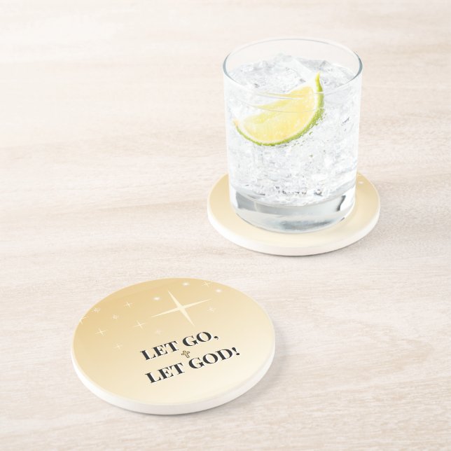 Shining Cross Let Go Let God Stars Getränkeuntersetzer (Seite)