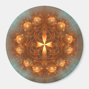 Shining Cross Mandala Magnet
