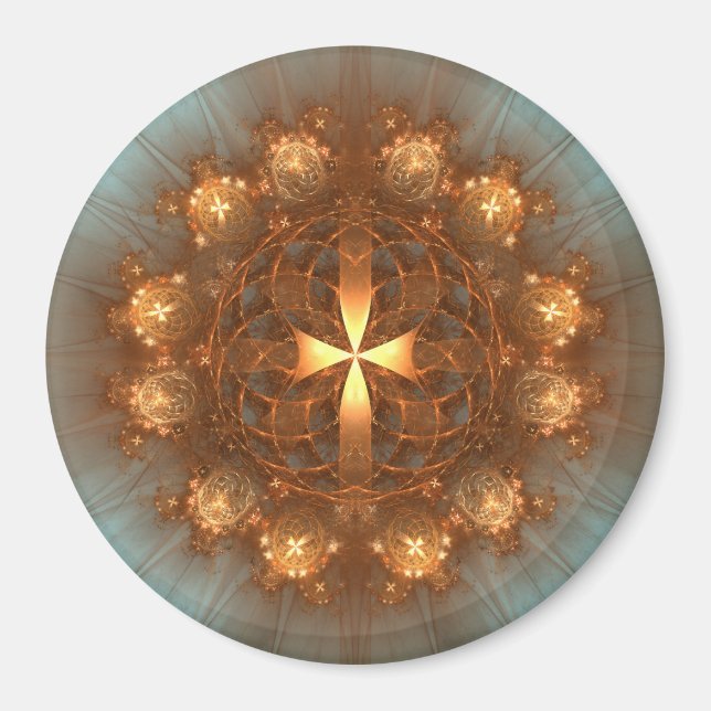 Shining Cross Mandala Magnet (Vorne)