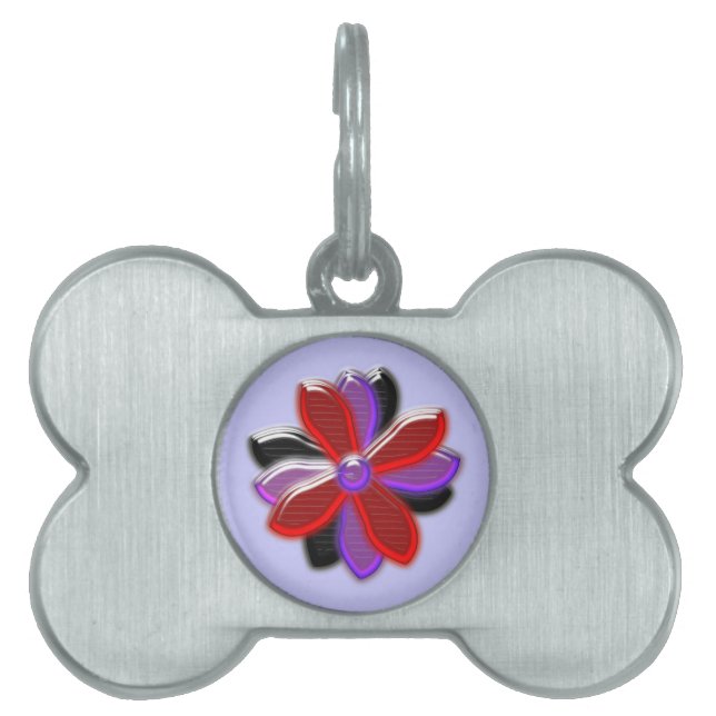 Shining Daisy Blume Pet Tag Tiermarke (Vorderseite)