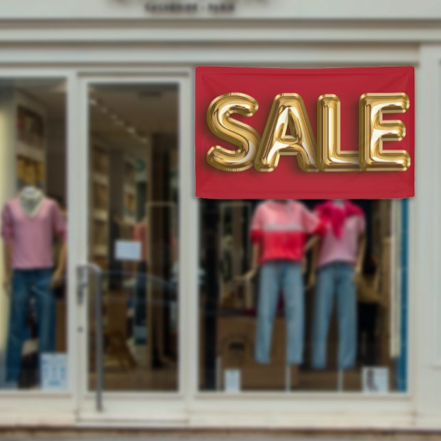 Shining Gold SALE Balloon Store Werbeaktion Banner (Shining Gold SALE Balloon Store Promotion Banner)