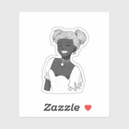 Shining Smile Girl Aufkleber